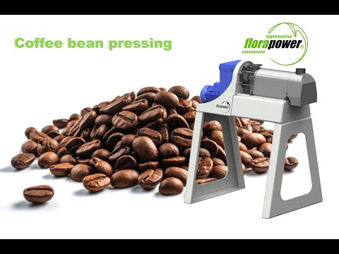 Pressing coffee oil in a continuous, automated process with oil presses from Florapower